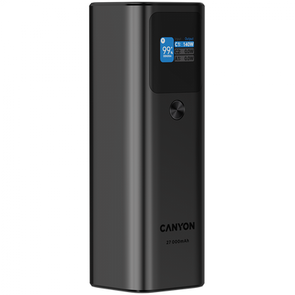 Laptop Power Bank 27000 mAh 140W PD QC 3.0 Canyon PB-2010 graphite