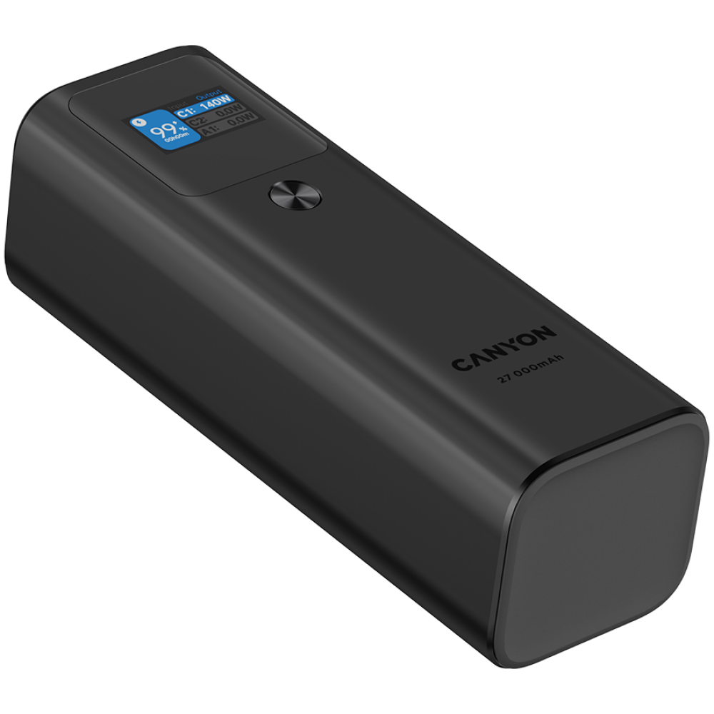 Laptop Power Bank 27000 mAh 140W PD QC 3.0 Canyon PB-2010 graphite