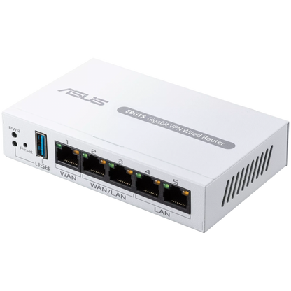 ASUS ExpertWiFi EBG15 Gigabit VPN Router 5-port, 3 WAN, USB WAN