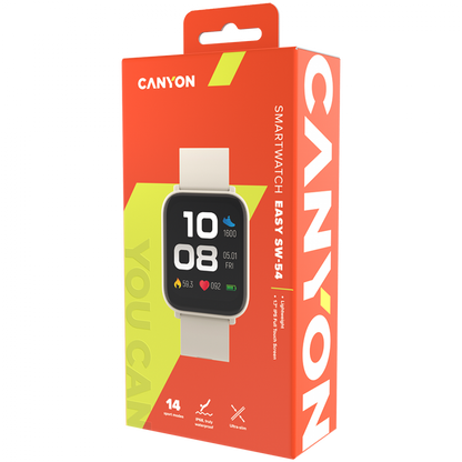 Smartwatch Canyon SW 54 Easy beżowy z funkcjami sportowymi