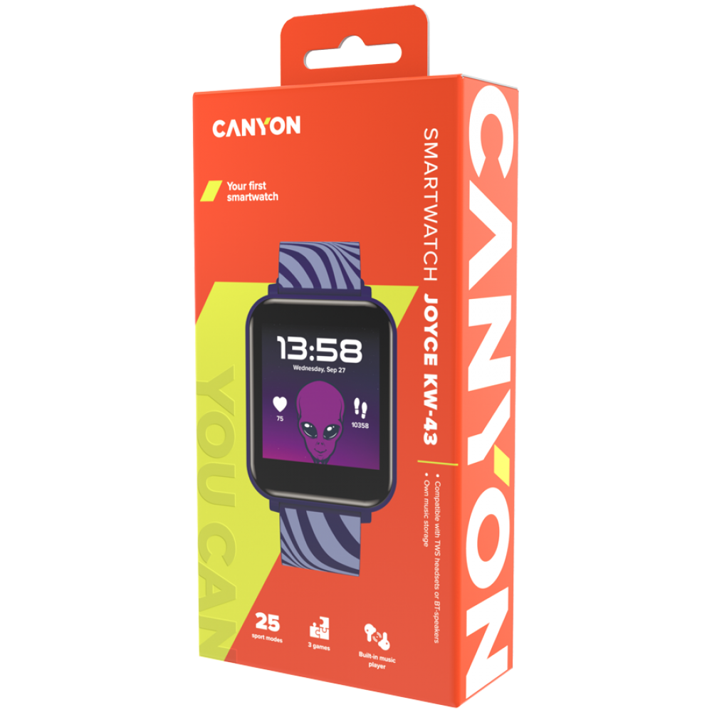 Smartwatch für Kinder DUAL BT Musik Canyon KW-43 blau