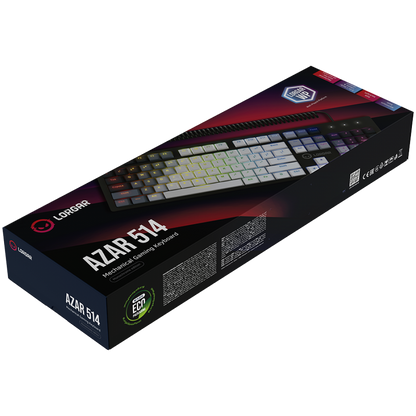 Mechanische RGB-Gamingtastatur Lorgar Azar 514, kabelgebunden, schwarz