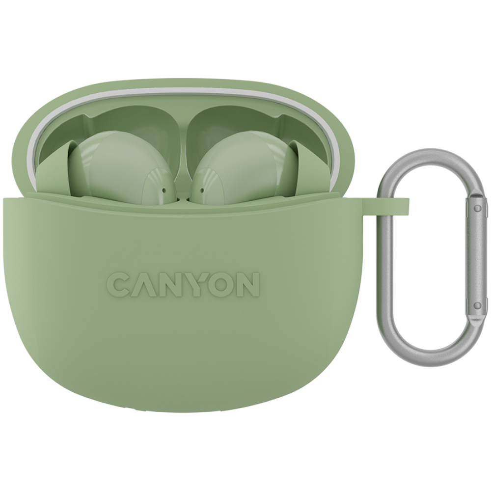 In-ear headphones TWS 5 with wireless charging case Canyon TWS-5 green