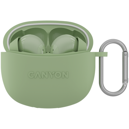 In-ear headphones TWS 5 with wireless charging case Canyon TWS-5 green