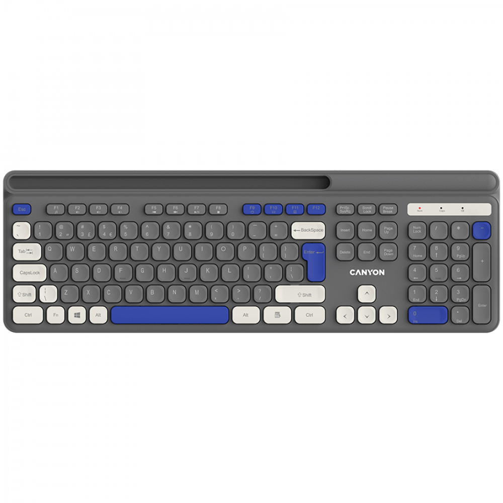 Canyon HKB-W03 Ergonomic Wireless Keyboard HKB-W03 Grey