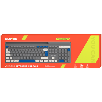 Canyon HKB-W03 Ergonomic Wireless Keyboard HKB-W03 Grey