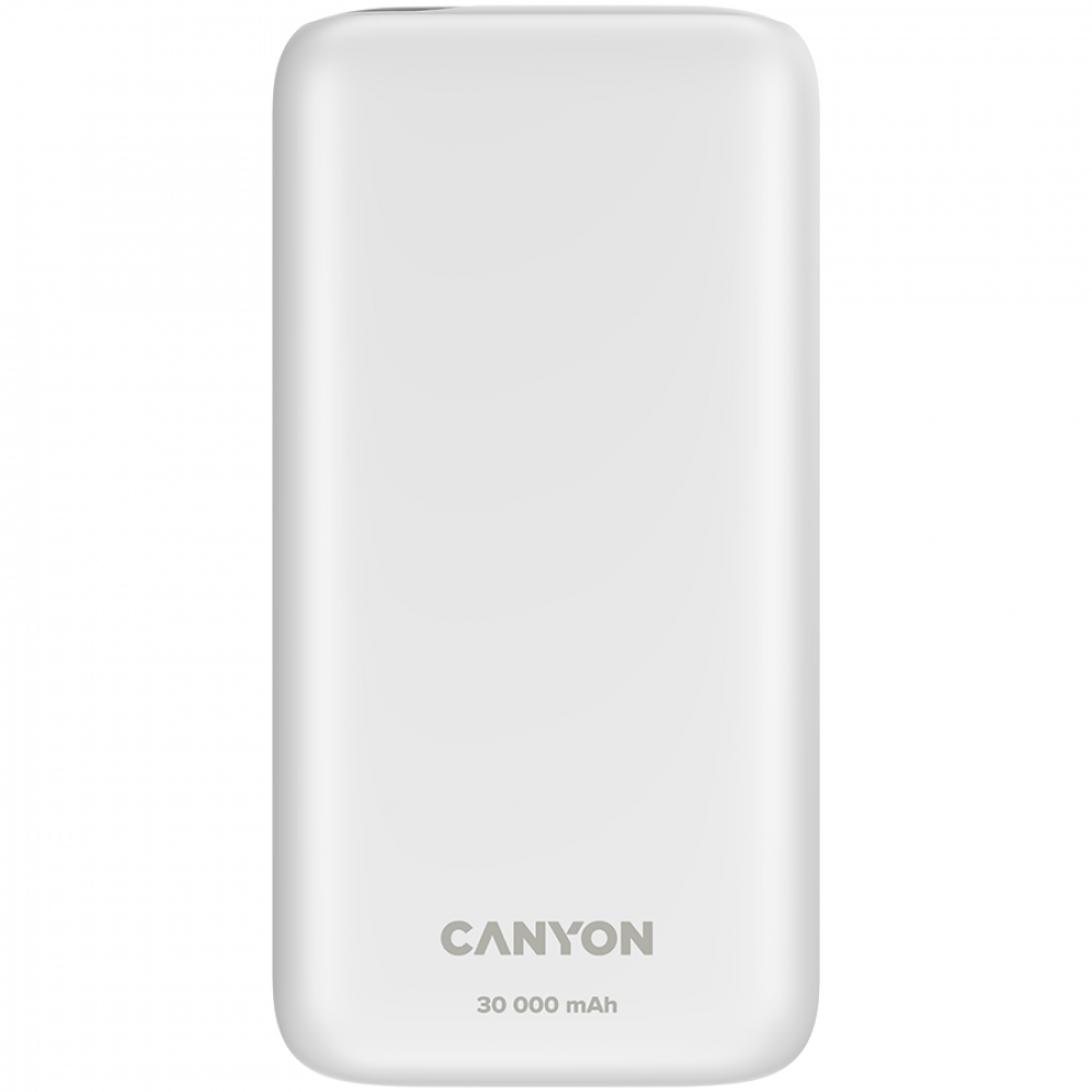 Powerbank 30000 mAh PD 20W QC 3.0 mit LED Canyon PB-301 weiß