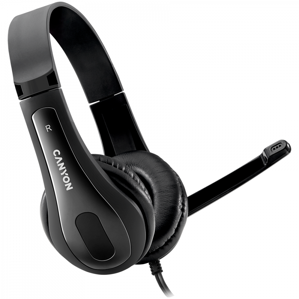 Canyon HSC-1 PC-Headset mit Mikrofon, 2m, schwarz