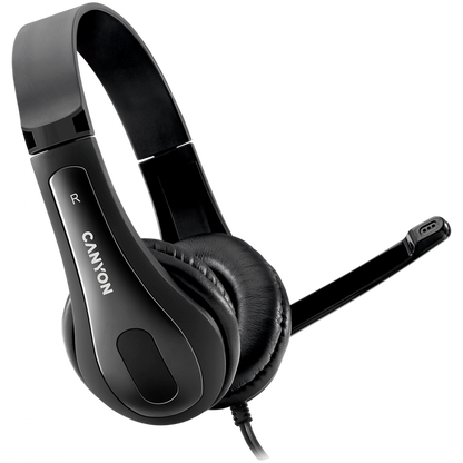 Canyon HSC-1 PC-Headset mit Mikrofon, 2m, schwarz