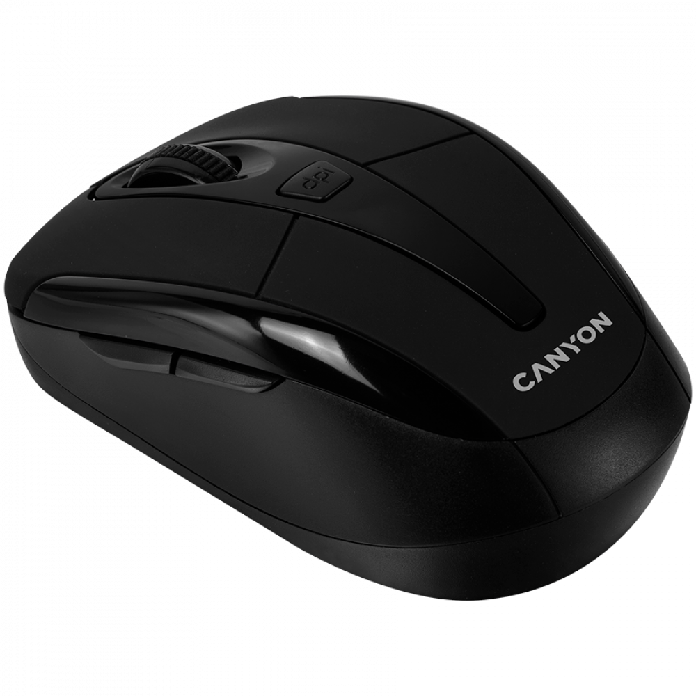 Canyon MSO-W6 Ergonomic 2.4 GHz Wireless Mouse, Black