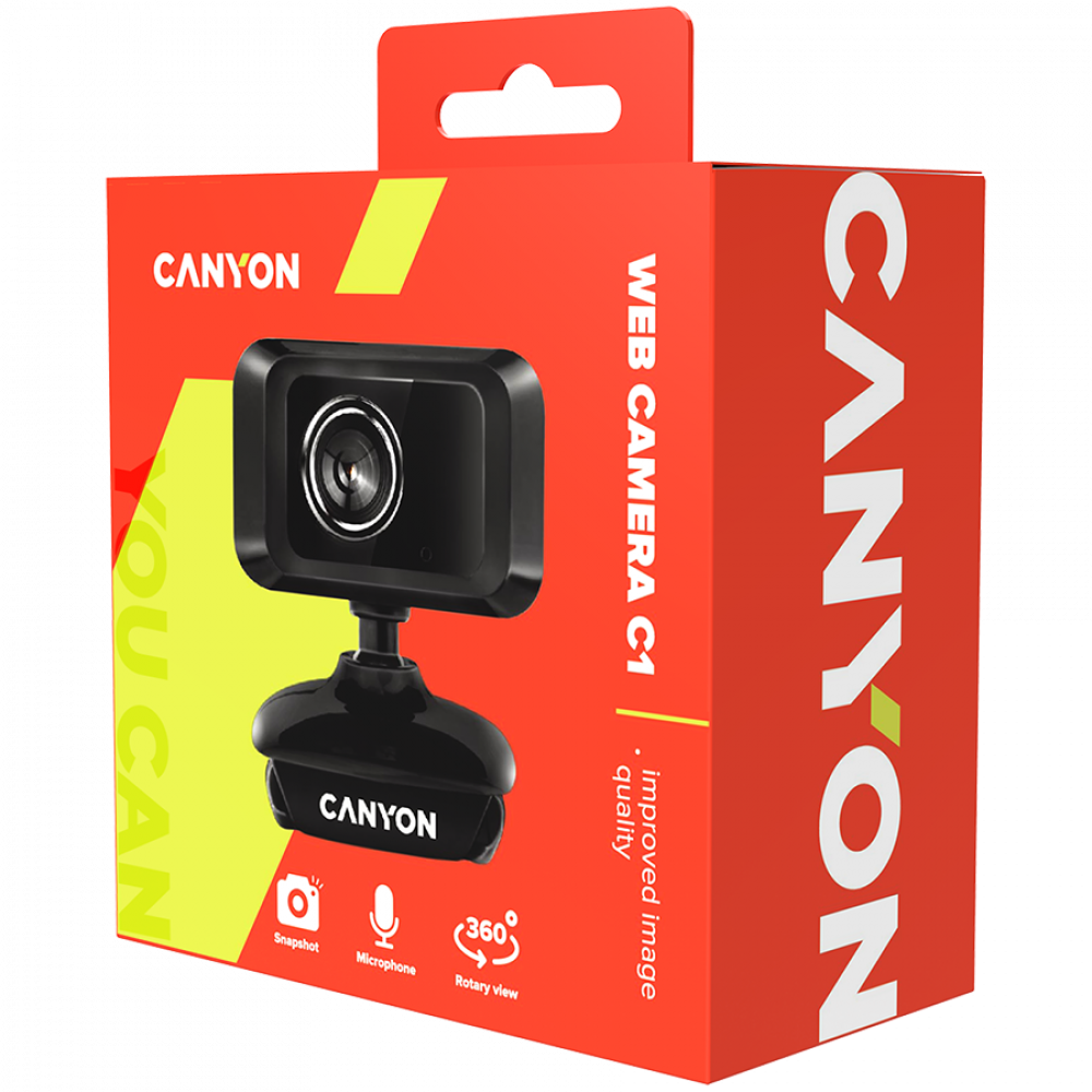 Webcam 1080p with microphone Canyon C1 black