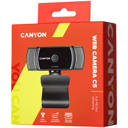 Webcam Full HD 1080p Auto Focus Canyon C5 black