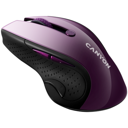 Kabellose BlueLED-Maus Canyon MW 01 lila ergonomisch