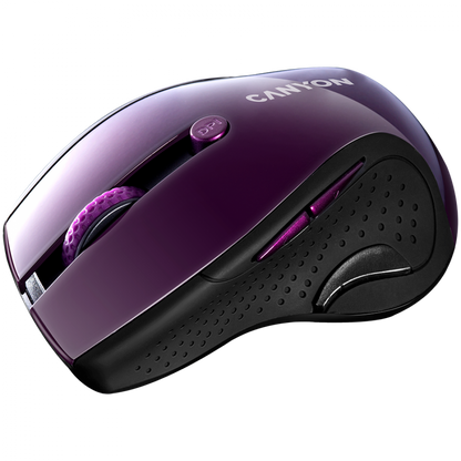 Kabellose BlueLED-Maus Canyon MW 01 lila ergonomisch
