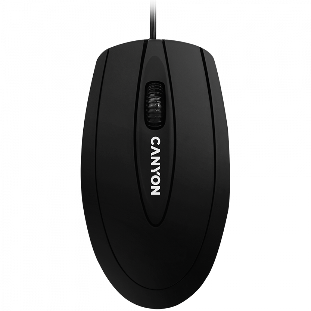 Mysz przewodowa Canyon CM 1 1000 DPI ergonomiczna czarna