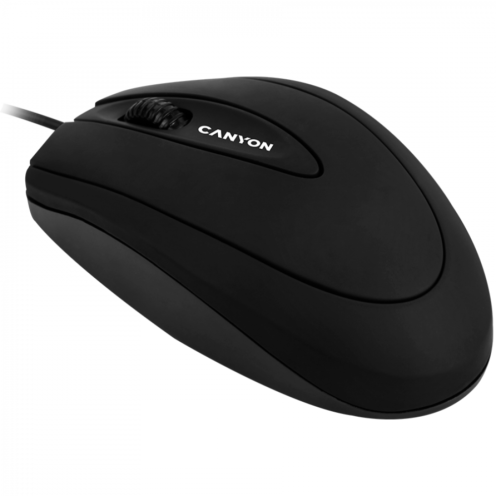 Mysz przewodowa Canyon CM 1 1000 DPI ergonomiczna czarna