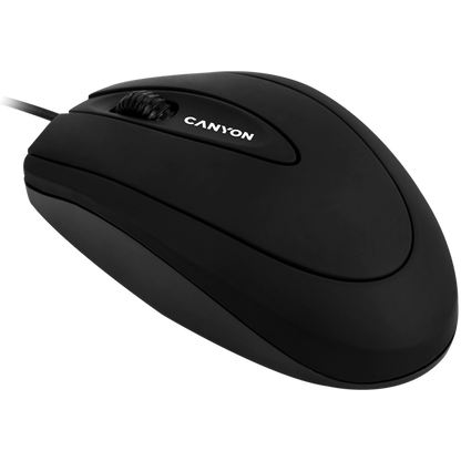 Mysz przewodowa Canyon CM 1 1000 DPI ergonomiczna czarna