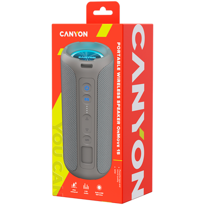 Bluetooth-Lautsprecher Canyon OnMove 15 40 W EQ TWS AUX grau