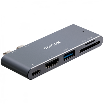 Thunderbolt 3 5-in-1 4K Docking Station Canyon DS-5 Grey