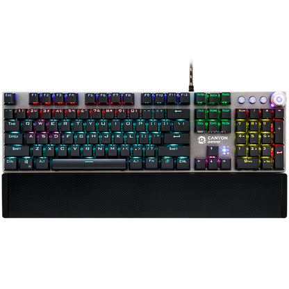 Canyon GK-7 Wired RGB Gaming Keyboard, Grey