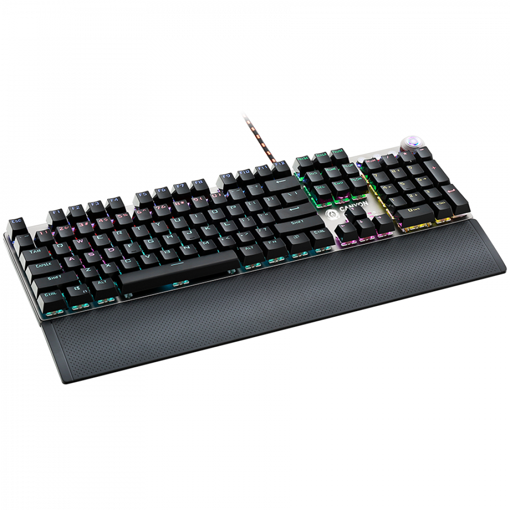 Canyon GK-7 Wired RGB Gaming Keyboard, Grey