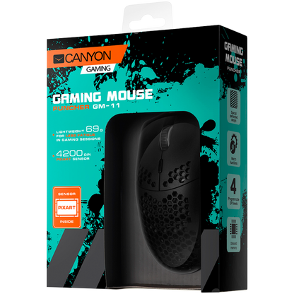 Canyon GM-11 Black Wired RGB Gaming Mouse 7 Buttons
