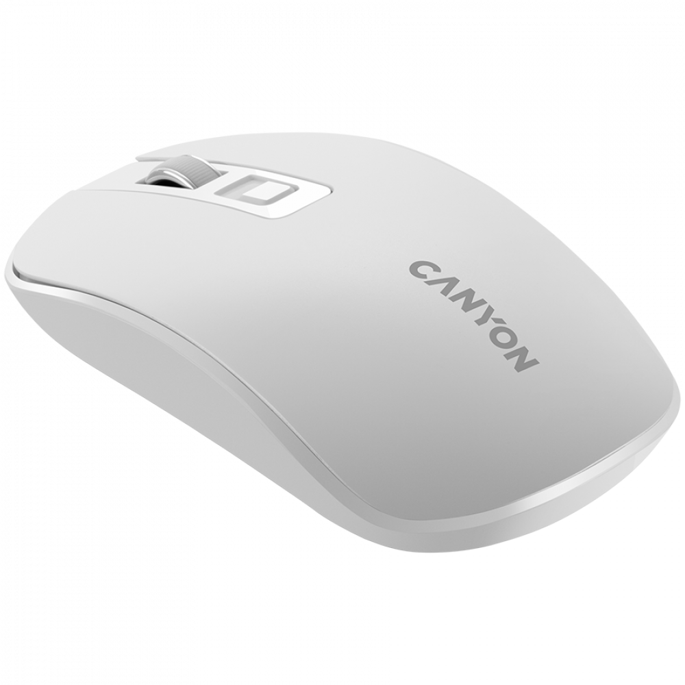 Canyon MW-18 Pearl White Rechargeable Wireless Mouse