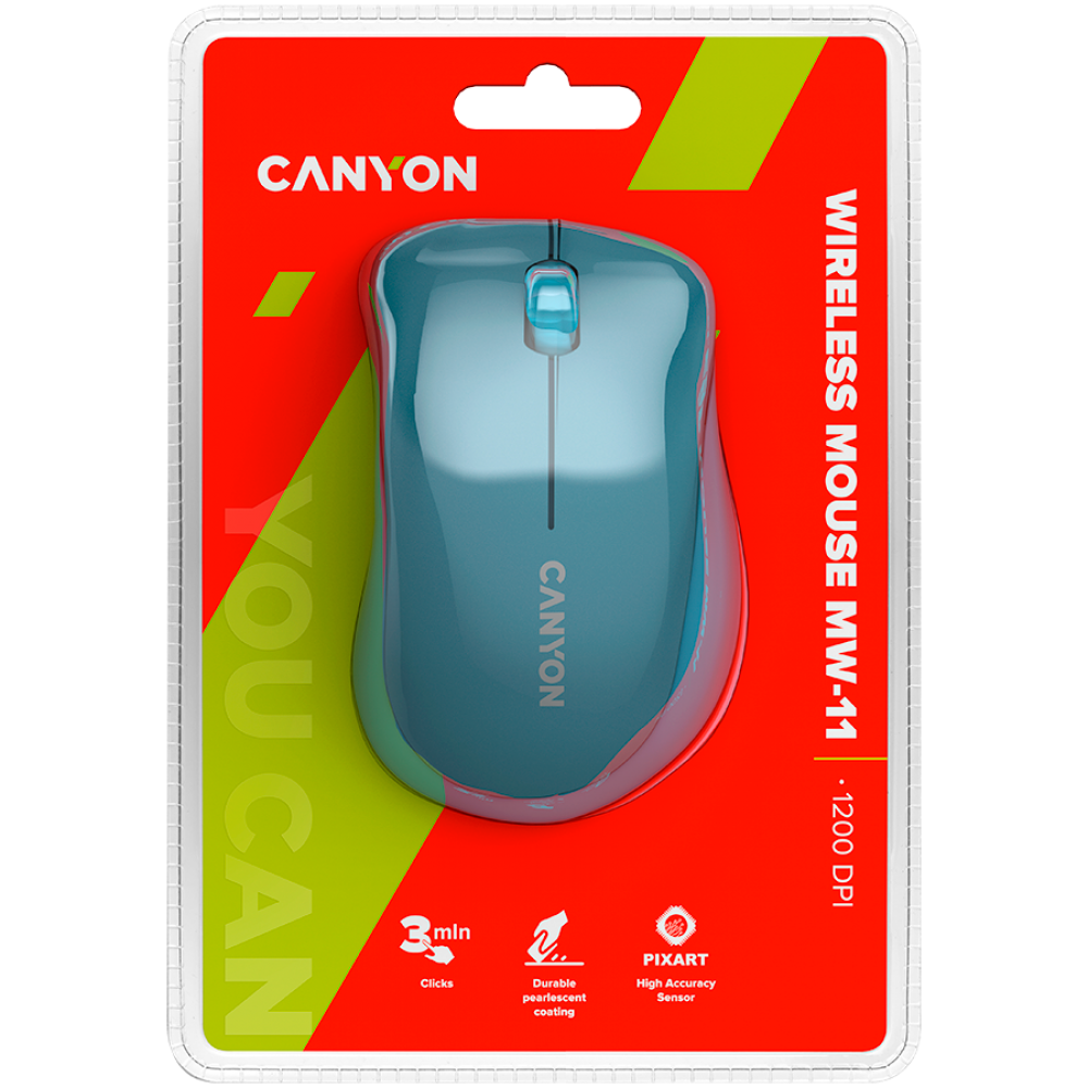 Mysz bezprzewodowa ergonomiczna Canyon MW 11 niebieska