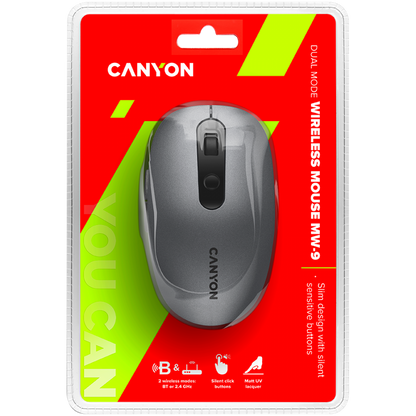Kabellose Maus Canyon MW 9 Grau, zwei Modi