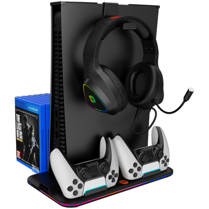 PS5-Ständer mit RGB, Lade- und Kühlfunktion Canyon CS-5 schwarz