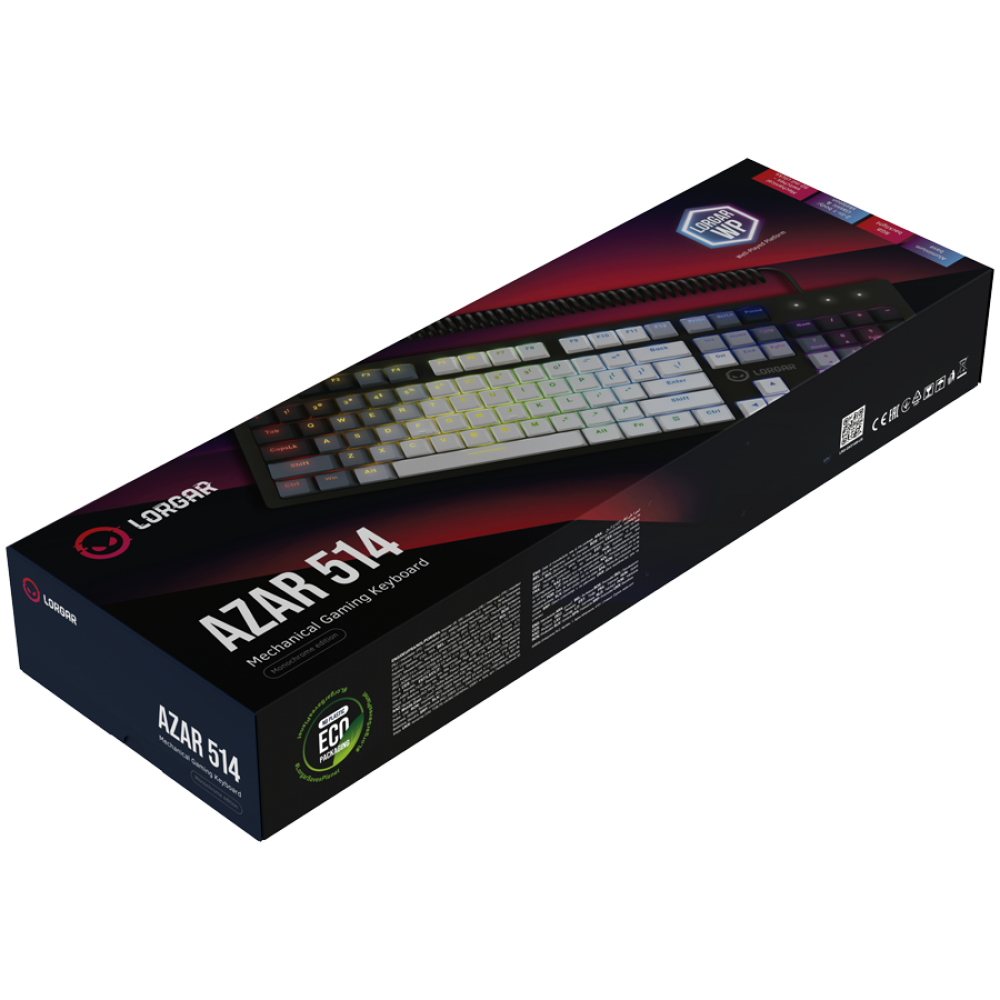 Mechanische RGB-Tastatur Lorgar Azar 514 schwarz kabelgebunden