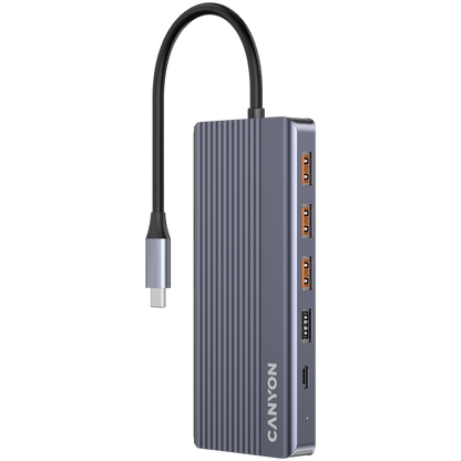 HUB 13-in-1 4K USB-C portable Canyon DS-16 grey