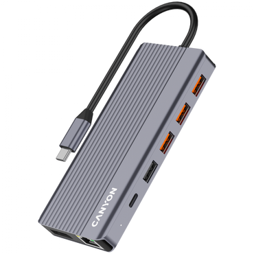 HUB 13-in-1 4K USB-C portable Canyon DS-16 grey