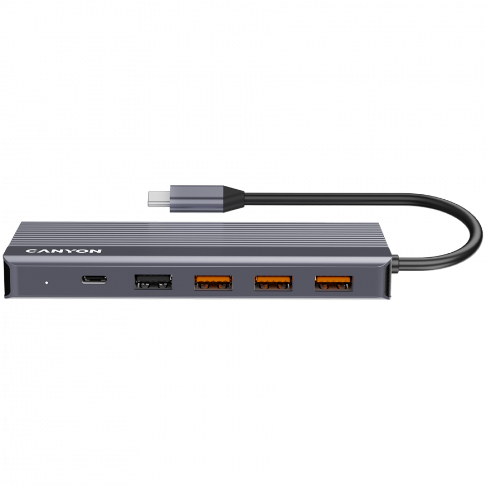 HUB 13-in-1 4K USB-C portable Canyon DS-16 grey