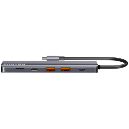 Canyon DS-17 6-in-1 4K USB-C Docking Station, Grey
