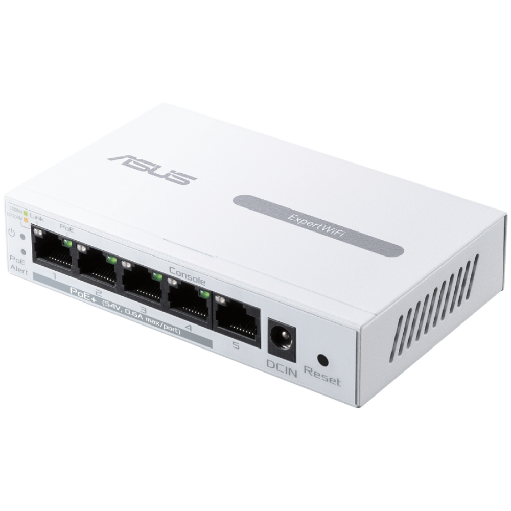 ASUS ExpertWiFi EBP15 5-Port GbE PoE+ Switch 60W mit 4 PoE+ Ports