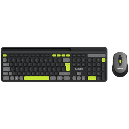 Kabelloses Tastatur- und Maus-Set Canyon HSET-W5 schwarz