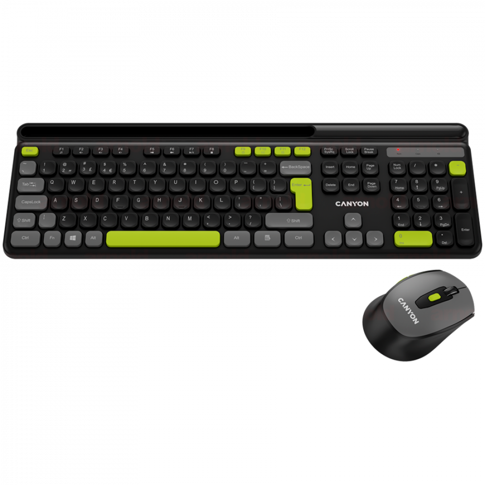 Kabelloses Tastatur- und Maus-Set Canyon HSET-W5 schwarz