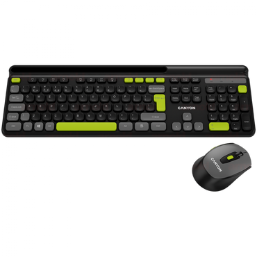 Canyon HSET-W5 Wireless Keyboard and Mouse Set, black