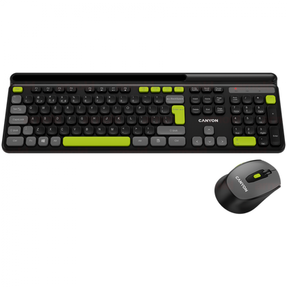 Kabelloses Tastatur- und Maus-Set Canyon HSET-W5 schwarz