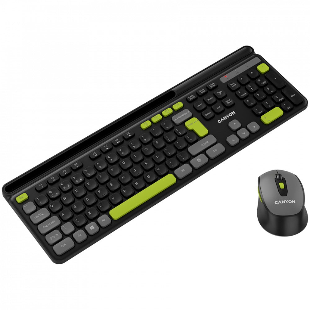 Kabelloses Tastatur- und Maus-Set Canyon HSET-W5 schwarz