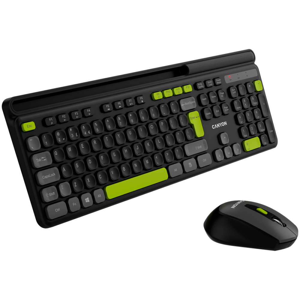 Kabelloses Tastatur- und Maus-Set Canyon HSET-W5 schwarz