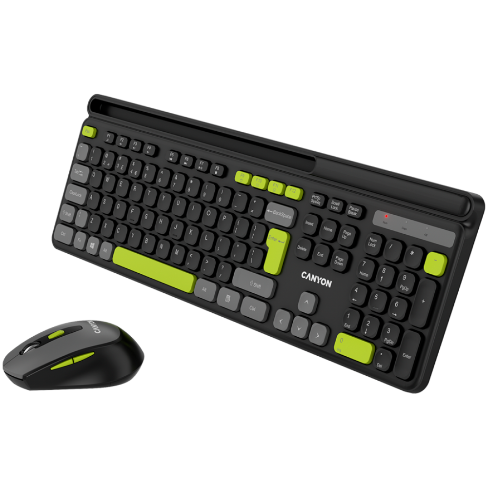 Kabelloses Tastatur- und Maus-Set Canyon HSET-W5 schwarz