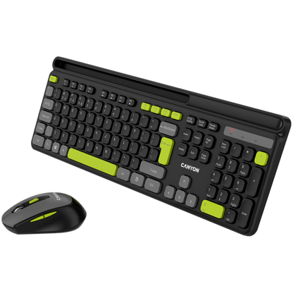 Kabelloses Tastatur- und Maus-Set Canyon HSET-W5 schwarz