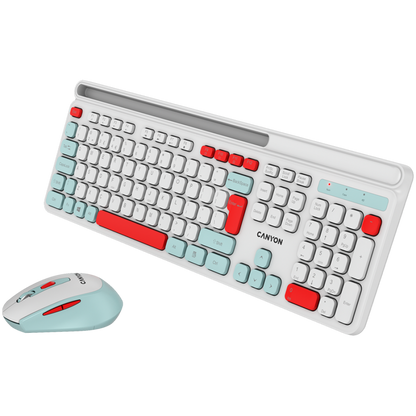 Canyon HSET-W5 kabelloses Tastatur-Maus-Set, weiß