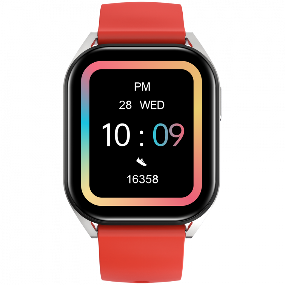 Canyon SW-58 BT-CALL Smartwatch with Call Function, Silver-Red