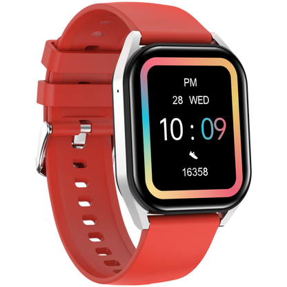 Canyon SW-58 BT-CALL Smartwatch with Call Function, Silver-Red