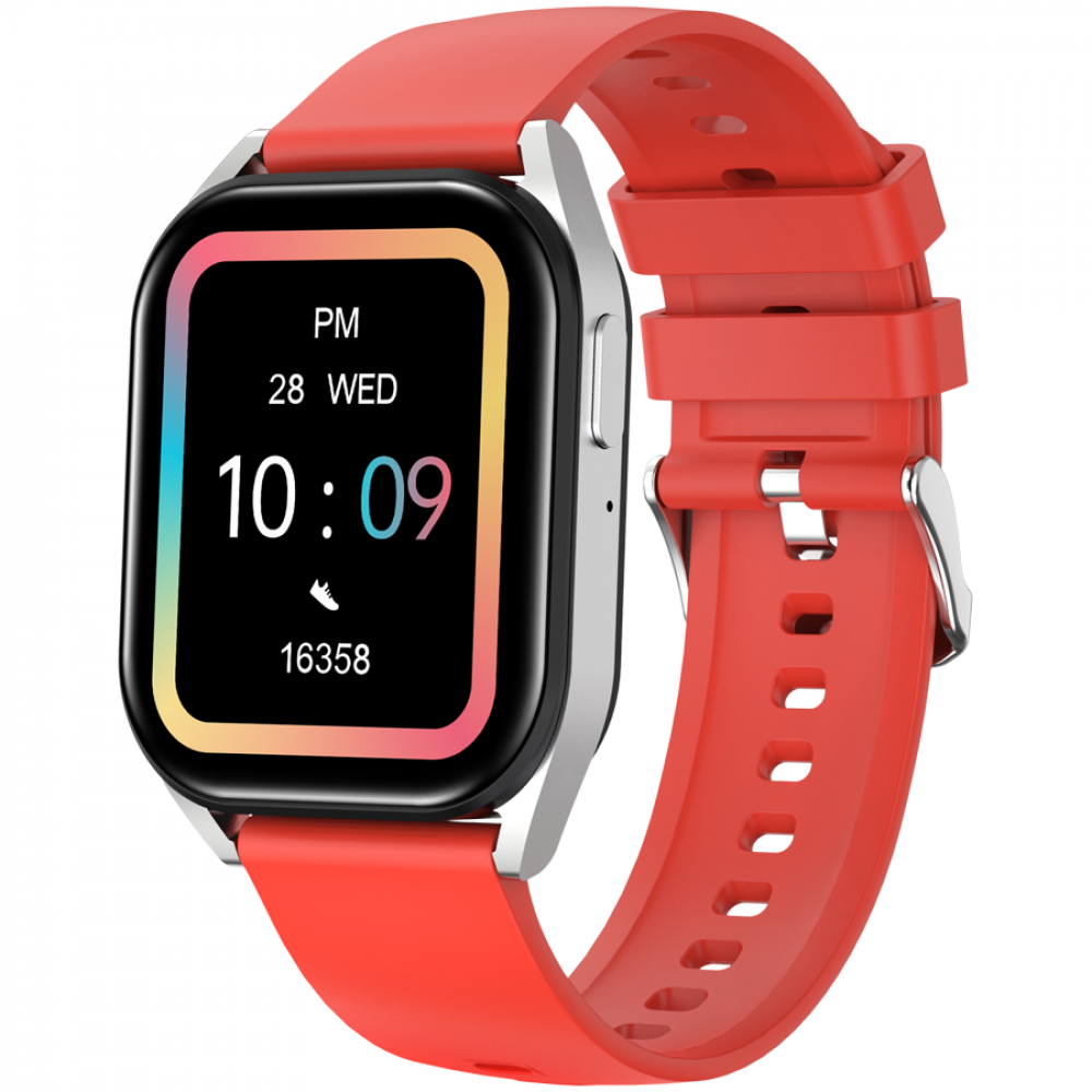 Canyon SW-58 BT-CALL Smartwatch with Call Function, Silver-Red