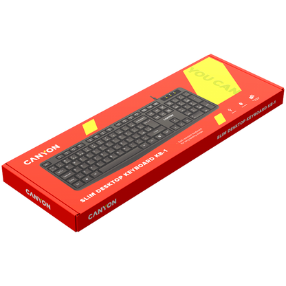 Canyon KB-1 Black Wired English-Spanish Gaming Keyboard