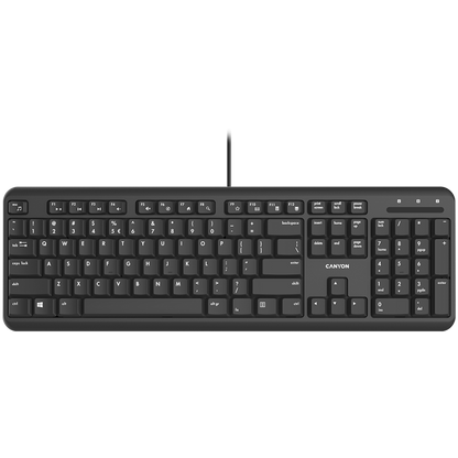 CANYON HKB-20 Wired English-Spanish Keyboard, Black